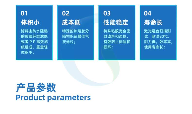 無隔板高效空氣過濾器